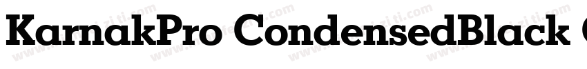 KarnakPro CondensedBlack Condensed字体转换